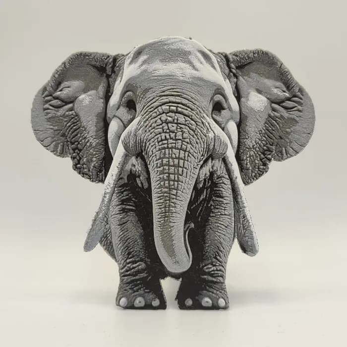 STL - elefante selva render 1