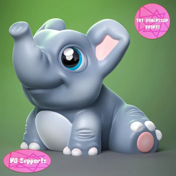 STL - elefante tierno
