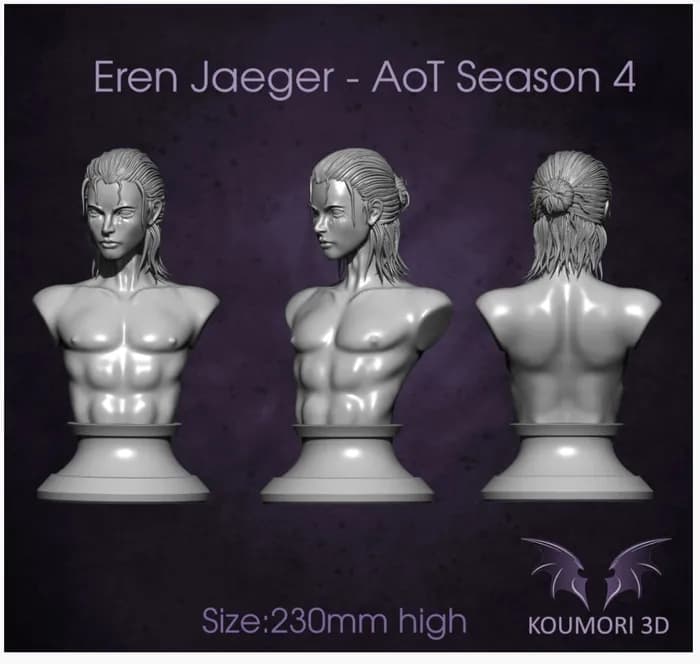 STL - eren jaeger attack on titan season 4