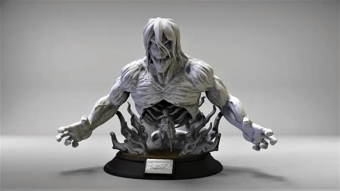 STL - eren titan transformation render 2