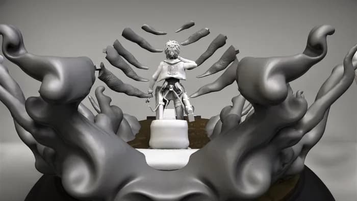 STL - eren titan transformation render 4
