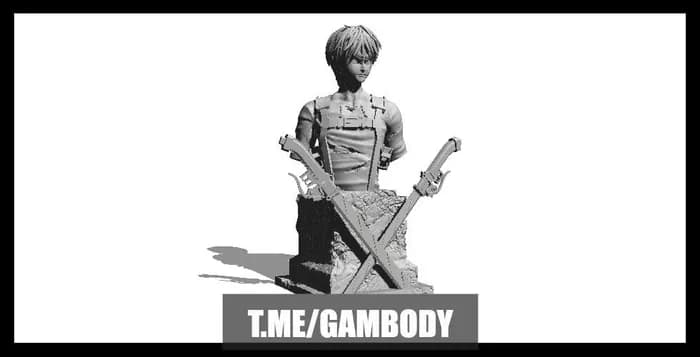 STL - eren yearger bust