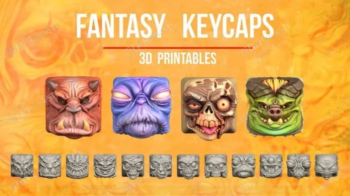 STL - fantasy keycaps
