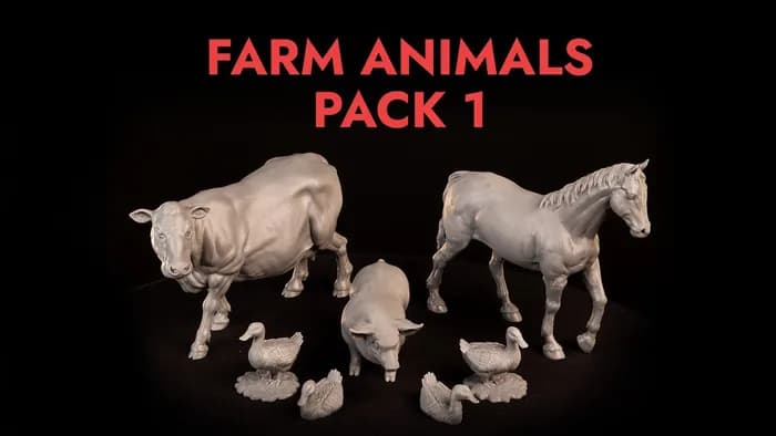 STL - farm animals pack 1