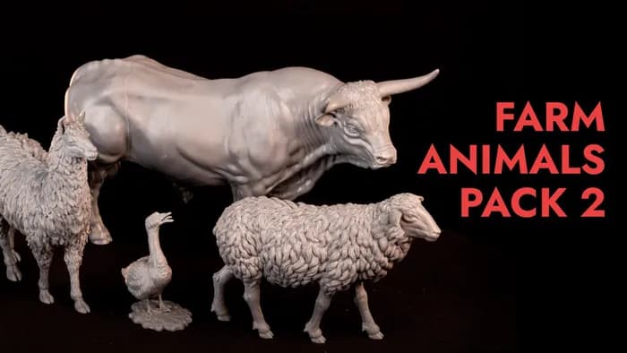 STL - farm animals pack 2