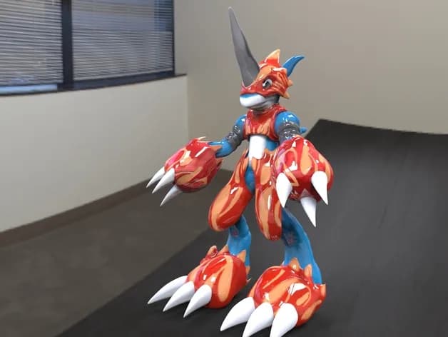 STL - flamedramon digimon