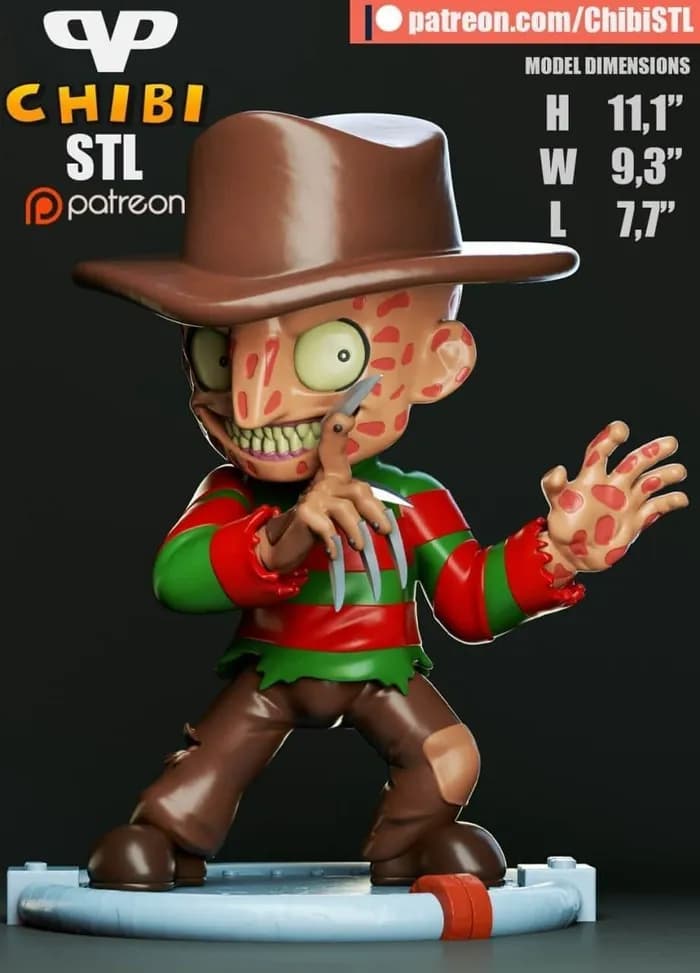 STL - freddy krueger chibi