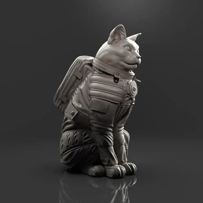 STL - catstronaut 4in natestorm