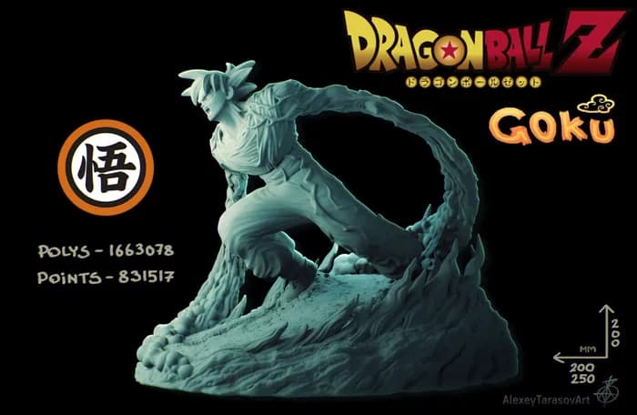 STL - goku on the stand cgtrader