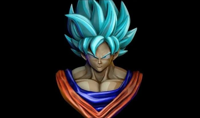STL - goku ssj blue by david ruiz