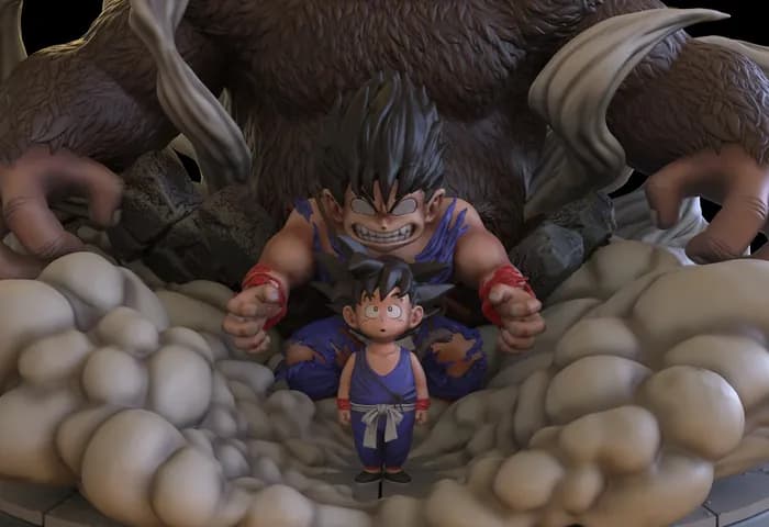 STL - goku tranformation render 3
