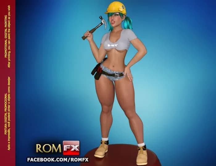 STL - handy girl pin up