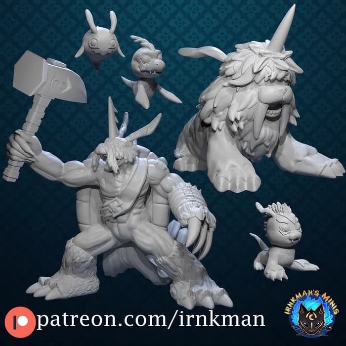 STL - ikkakumon digivolution line irnkman