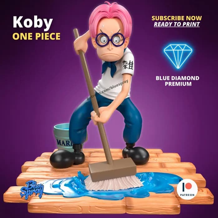 STL - koby one piece blue spray
