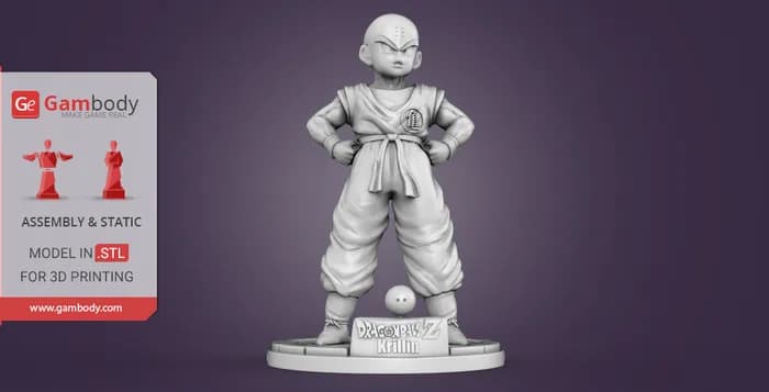 STL - krillin gambody render 2