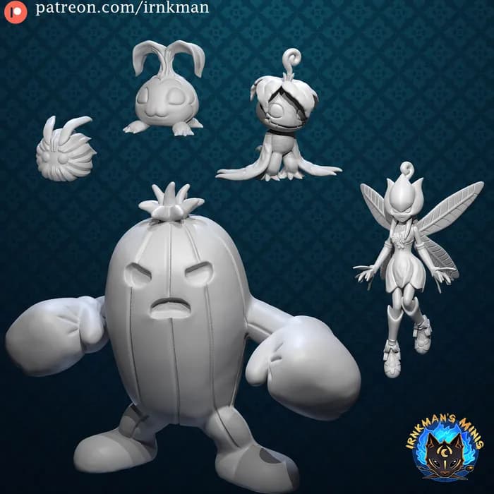 STL - lilymon digivolution line irnkman