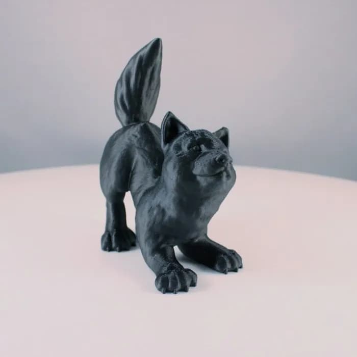 STL - lobo en pose escultura