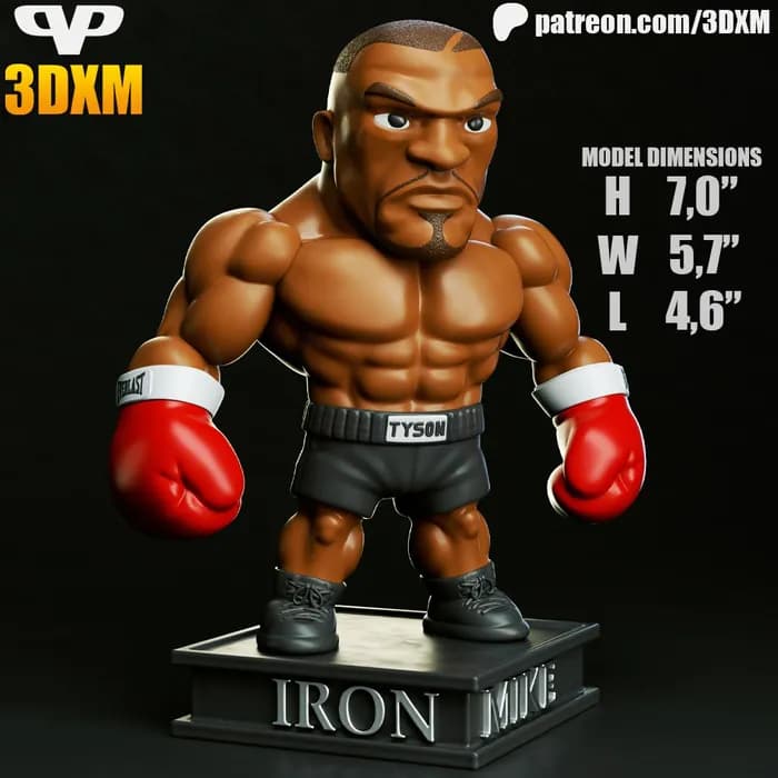 STL - mike tyson chibi