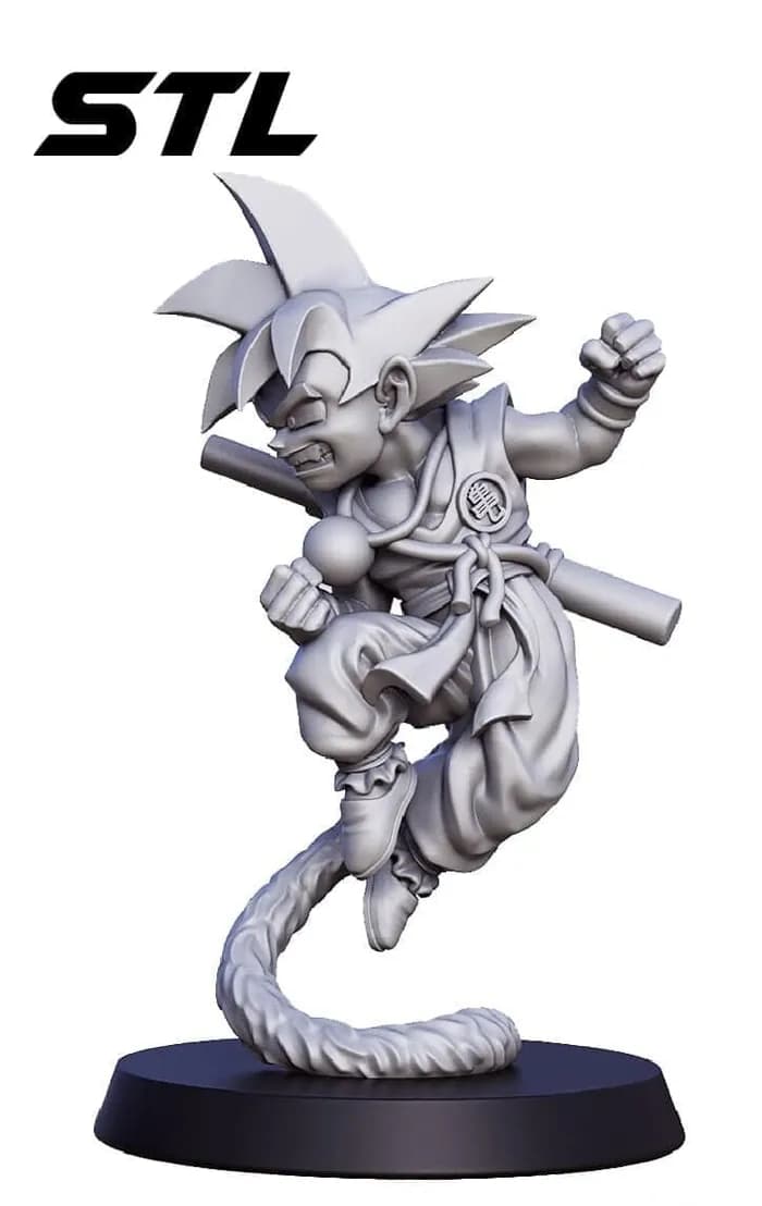 STL - miniature kid goku