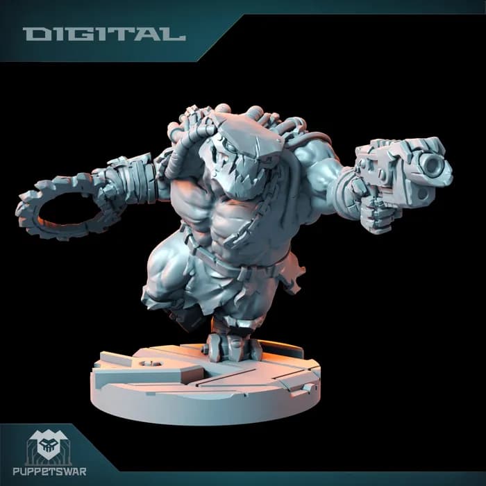 STL - miniatures orc trackers render 3