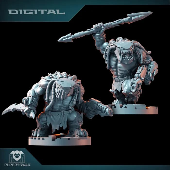 STL - miniatures orc trackers render 4