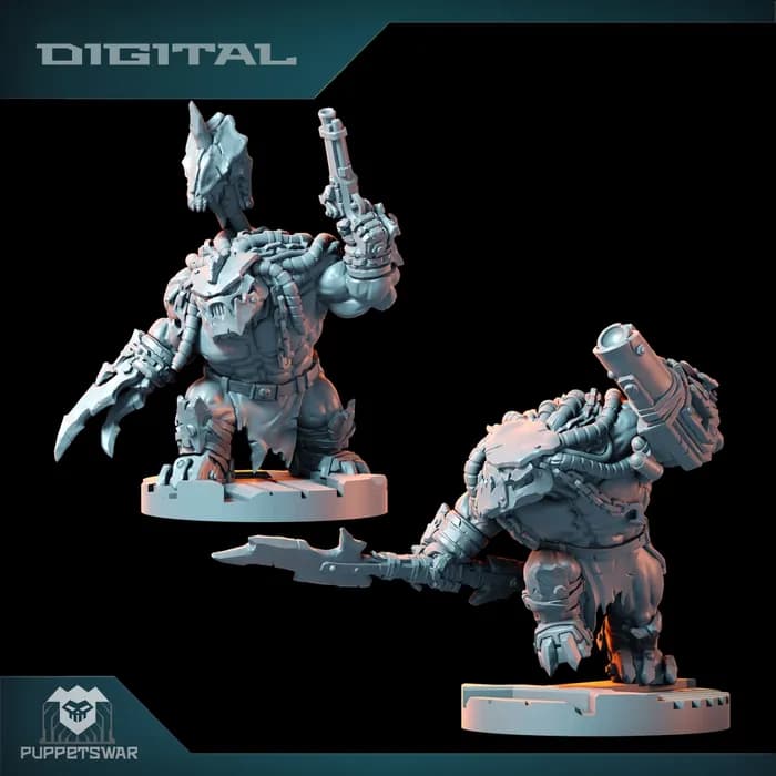 STL - miniatures orc trackers render 5