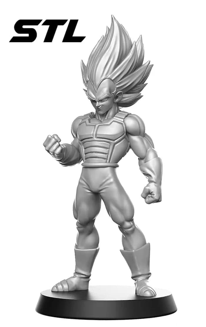STL - miniatures vegeta ssj dragon ball
