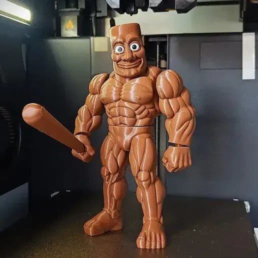 STL - muscle tung tung sahur @print3dworldzip