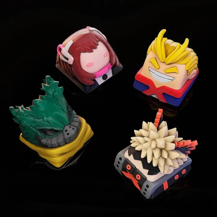 STL - my hero academy keycaps