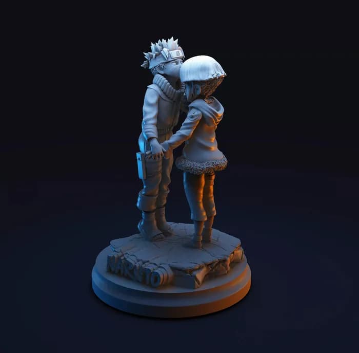 STL - naruto hinata render 3