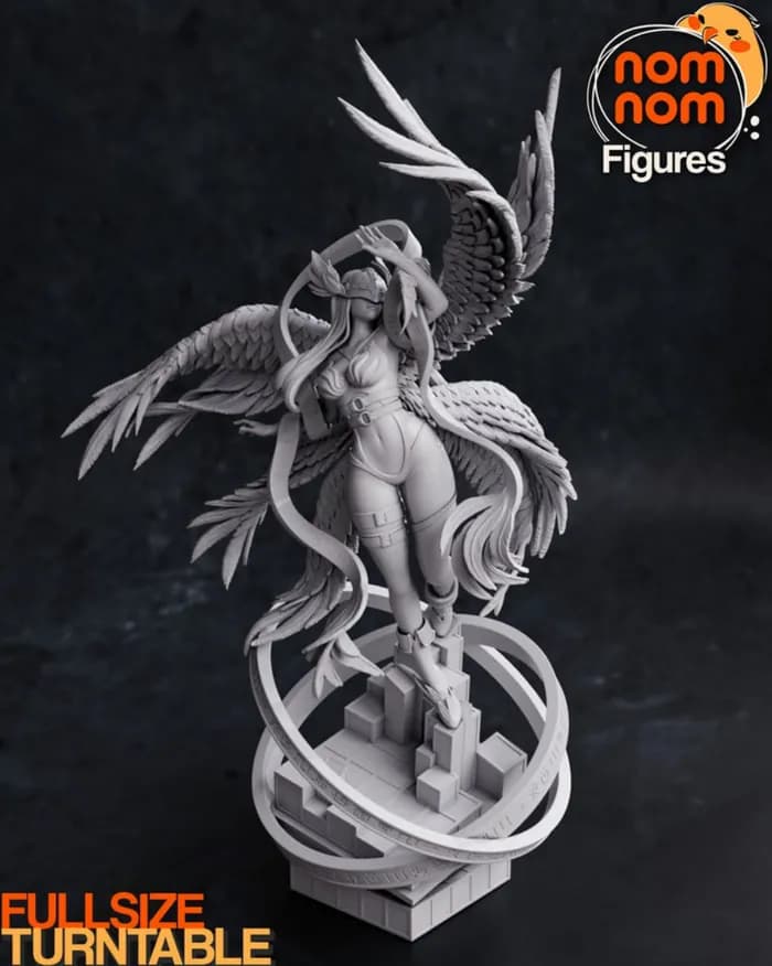 STL - nomnom figures angewomon digimon render 2