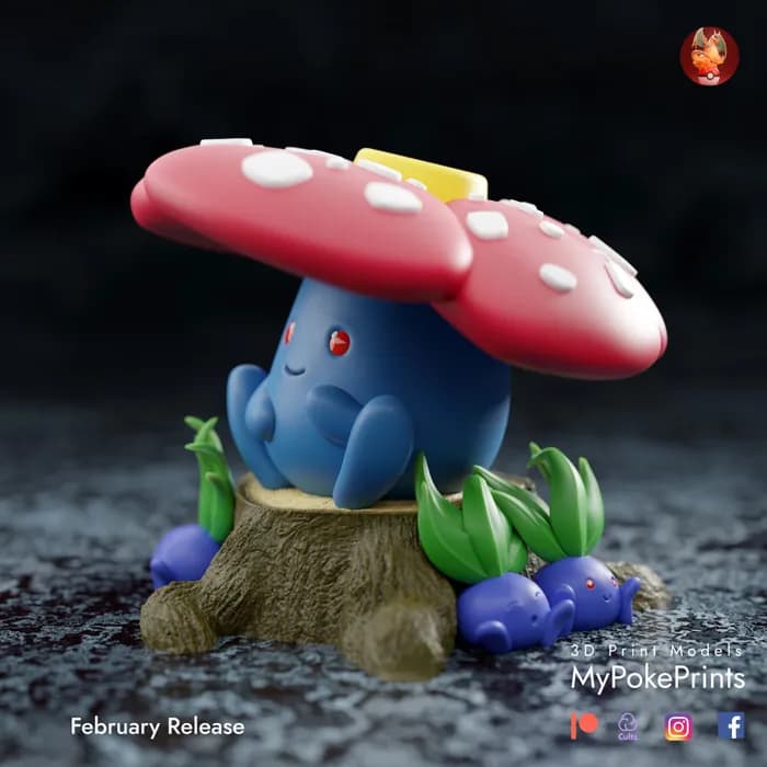 STL - oddish and vileplume render 2