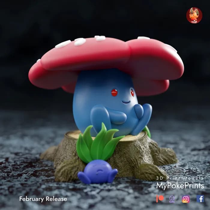 STL - oddish and vileplume render 5