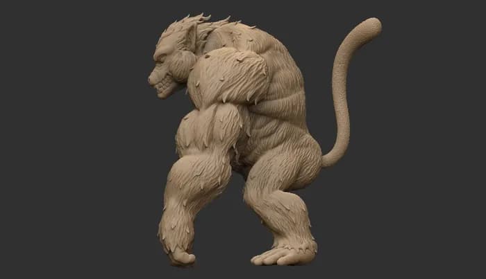 STL - oozaru goku cgtrader render 2