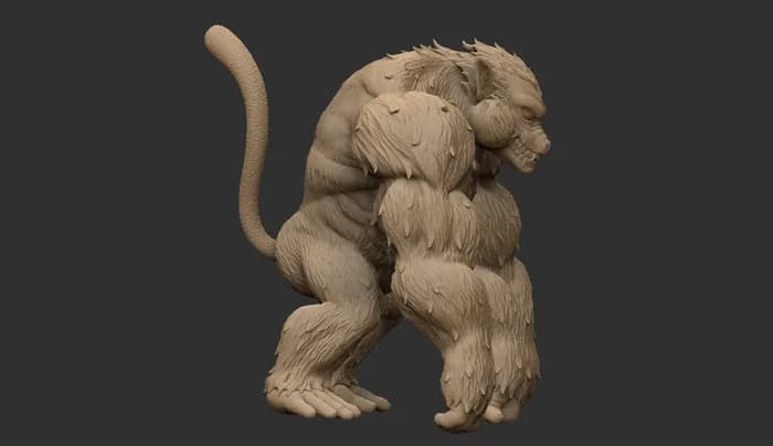 STL - oozaru goku cgtrader render 3