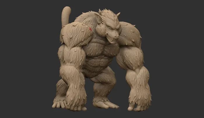 STL - oozaru goku cgtrader render 5