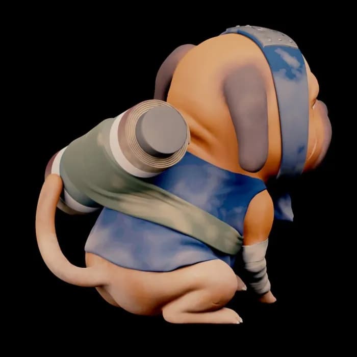 STL - pakkun naruto render 2