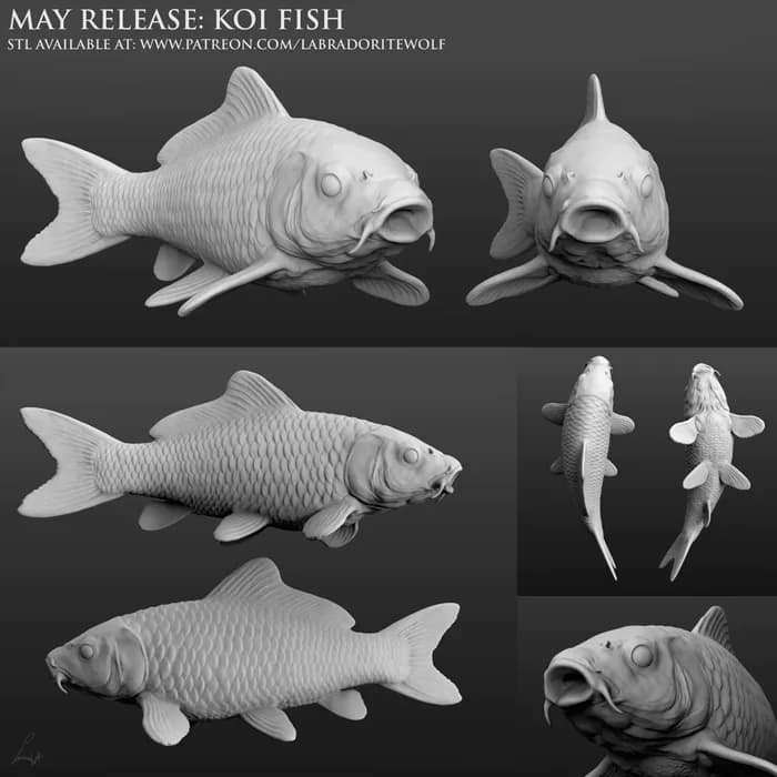 STL - pez koi