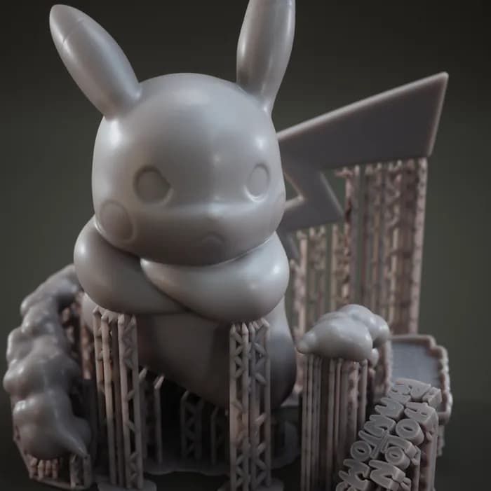 STL - pikachu pokemon render 2
