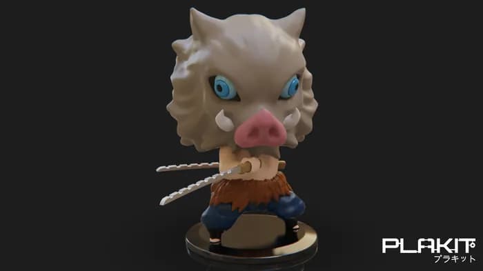 STL - plakit demonslayer inosuke render 2
