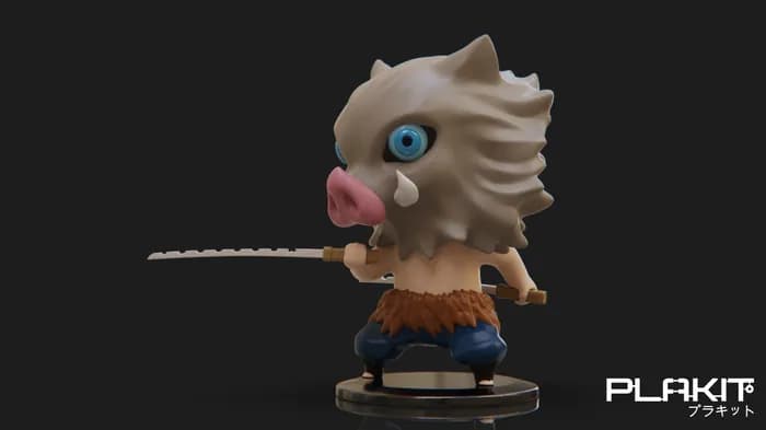STL - plakit demonslayer inosuke render 4
