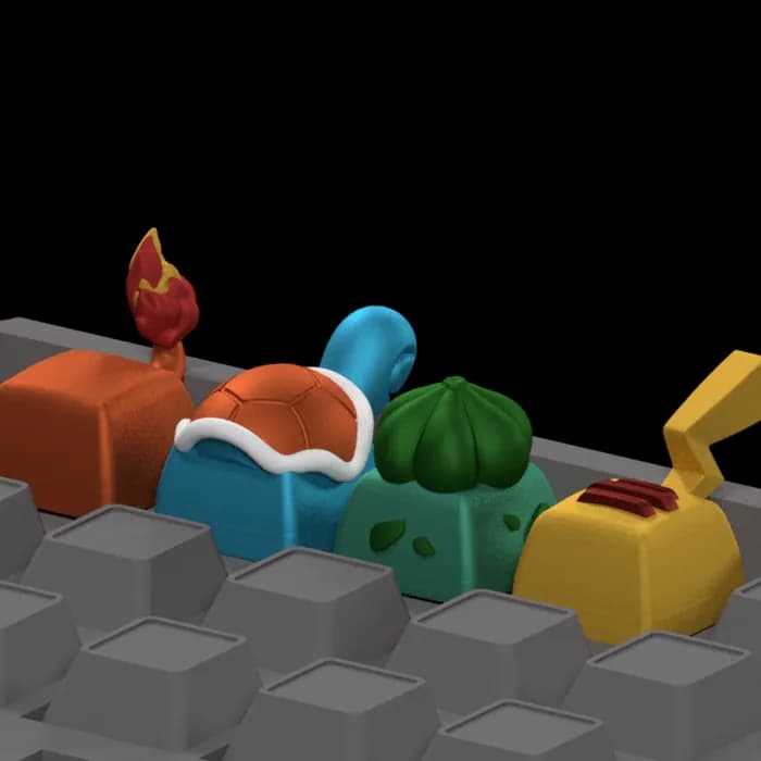 STL - pokemon keycaps render 2