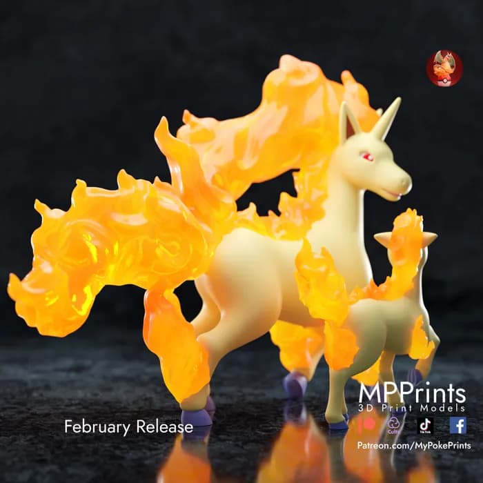 STL - ponyta and rapidash render 2