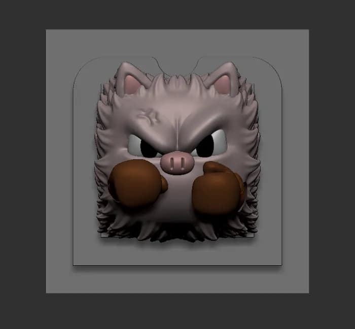 STL - primeape keycap pokemon