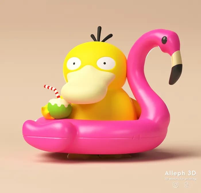 STL - psyduck beach day