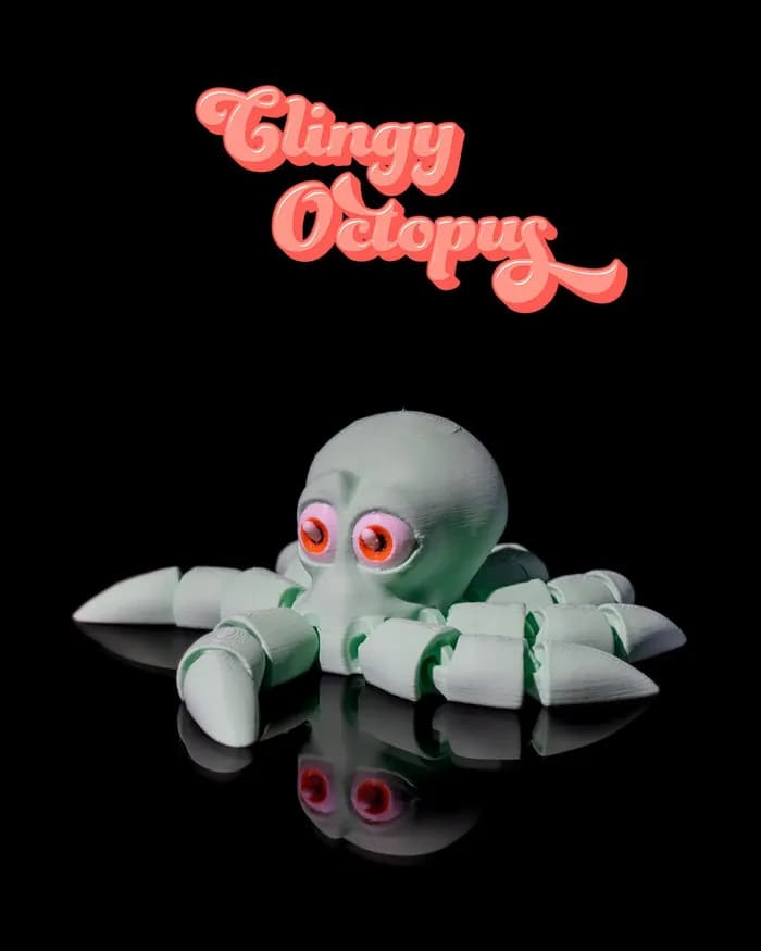 STL - flexi clingy octopus multicolor