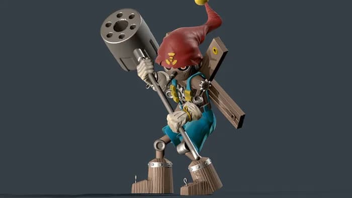 STL - puppetmon digimon render 4