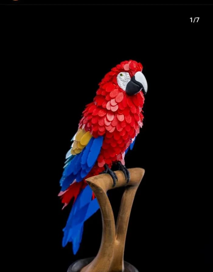 STL - puzzle de plucmas guacamayo