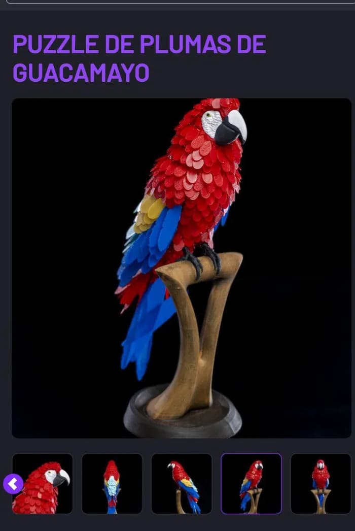 STL - puzzle de plucmas guacamayo