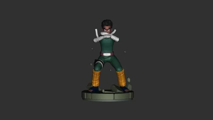 STL - rock lee naruto render 2